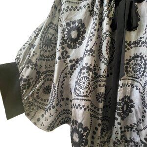 ZARA blouse 3/4 sleeve black and grey M